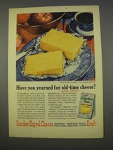 1955 Kraft Cracker Barrel Cheese Natural Cheddar Ad - Yearned - $18.49