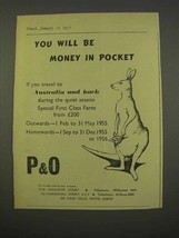 1955 P&O Cruise Ad - Will Be Money In Parket - $18.49