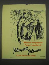 1955 Player's Tobacco Ad - the Pleasure - $18.49