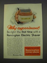 1955 Remington 60 Deluxe Shaver Ad - Why Experiment - $18.49