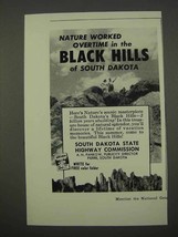 1955 South Dakota Tourism Ad - Nature in Black Hills - £14.78 GBP