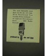 1956 ABC Radio Ad - Most Listenable News Show - £14.54 GBP