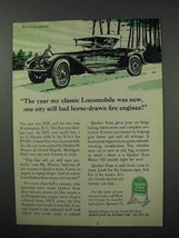 1960 Quaker State Motor Oil Ad - Classic Locomobile - £13.89 GBP