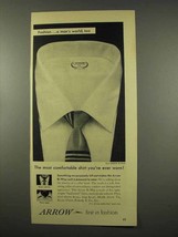 1956 Arrow Bi-Way Shirt Ad - Fashion a Man&#39;s World Too - £13.88 GBP