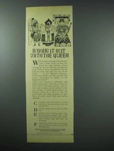 1960 Wrigley&#39;s Gum Ad - Having it Out With The Queen - £14.85 GBP