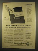 1956 Bankers Trust Company Ad - Pension Problems - $18.49