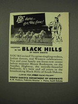 1956 Black Hills of South Dakota Tourism Ad - £14.48 GBP