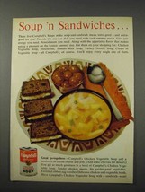 1961 Campbell&#39;s Chicken Vegetable Soup Ad - Sandwiches - £14.48 GBP