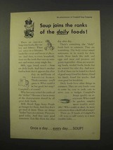 1956 Campbell's Soup Ad - Joins Ranks of Daily Foods - $18.49