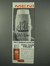 1961 Old Spice Stick Deodorant Ad - You Can Trust - $18.49