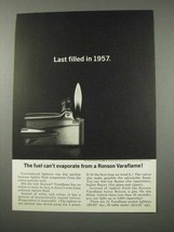 1961 Ronson Varaflame Cigarette Lighter Ad - £14.57 GBP