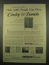 1956 Crosley Television Ad - El Dorado 650 700 600 - £14.78 GBP