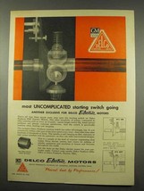 1956 Delco Electric Motor Ad - Uncomplicated Starting - $18.49