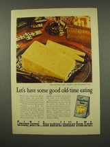 1956 Kraft Cracker Barrel Natural Cheddar Cheese Ad - Old-Time - $18.49