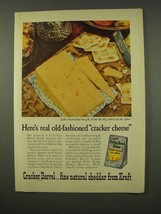 1956 Kraft Cracker Barrel Natural Cheddar Cheese Ad - £14.54 GBP