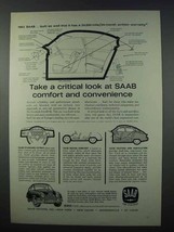 1962 Saab 96 Car Ad - A Critical Look at Comfort - £13.89 GBP