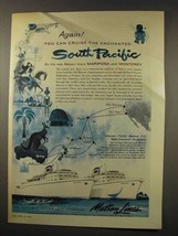 1956 Matson Lines Cruise Ad - The South Pacific - £14.78 GBP