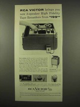 1956 RCA Victor Judical 7TR3 Tape Recorder Ad - £14.50 GBP