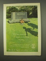 1956 Rock of Ages Memorials Ad - Meant Everything - £14.54 GBP