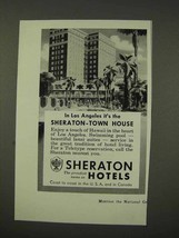 1956 Sheraton Hotel Ad - Los Angeles Town House - £14.53 GBP