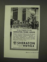 1956 Sheraton Hotel Ad - Los Angeles Town House - £14.87 GBP