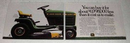 1990 John Deere STX30 Lawn Tractor Ad - Cost To Make - $18.49