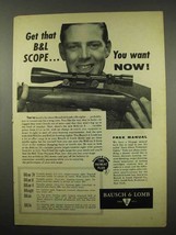 1957 Bausch &amp; Lomb Rifle Scope Ad - You Want Now! - £14.78 GBP