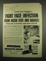 1957 Noxzema Shave Cream Ad - Fight Face Infection - £14.48 GBP