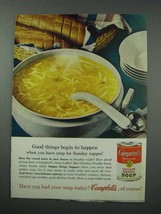 1960 Campbell's Chicken Noodle Soup Ad - Good Things - $18.49