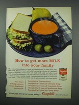 1960 Campbell&#39;s Soup Ad - Get More Milk Into Family - £14.69 GBP