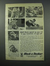 1960 Black &amp; Decker #437 Utility Saw, #63 Saw Ad - £14.78 GBP