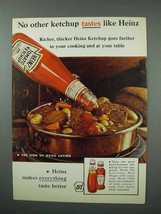 1960 Heinz Tomato Ketchup Ad - No Other Tastes Like - $18.49