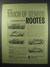 1960 Rootes Motors Ad - Sunbeam Rapier, Hillman Minx - $18.49