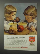 1961 Campbell&#39;s Chicken Noodle Soup Ad - Crackers - £14.48 GBP