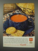 1961 Campbell&#39;s Tomato Soup Ad - Crackers - £14.61 GBP
