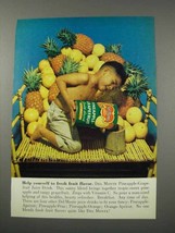 1961 Del Monte Pineapple Grapefruit Juice Drink Ad - Flavor - £14.78 GBP