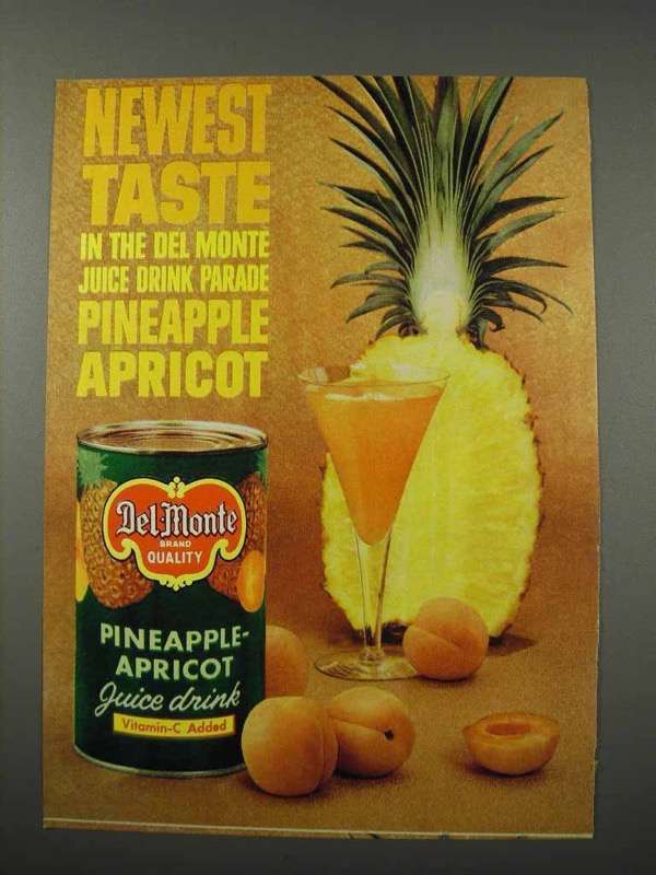 Primary image for 1961 Del Monte Pineapple-Apricot Juice Drink Ad