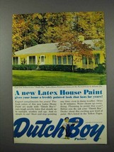 1961 Dutch Boy Latex House Paint Ad - Cape Cod Yellow - £14.76 GBP