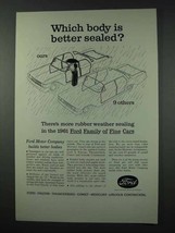 1961 Ford Motor Company Ad - Body is Better Sealed - £14.55 GBP