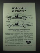 1961 Ford Motor Company Ad - Ride is Quieter - £14.44 GBP