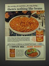 1961 Van Camp&#39;s Pork and Beans Ad - Nothing Like - £14.57 GBP