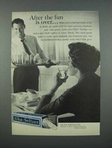 1962 Alka-Seltzer Tablets Ad - After The Fun Is Over - $18.49