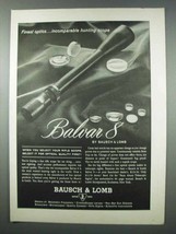 1962 Bausch &amp; Lomb Balvar 8 Scope Ad - Finest Optics - £14.78 GBP