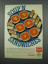 1962 Campbell&#39;s Tomato Soup Ad - Sandwiches - £14.61 GBP
