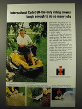 1969 International Harvester Cadet 60 Riding Mower Ad - £14.65 GBP