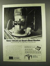 1975 Sears Craftsman Commercial Router Ad - Save - $18.49