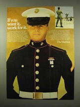 1976 U.S. Marines Ad - If You Want It, Work For It - £14.72 GBP