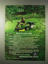 1977 John Deere 68 Riding Mower Ad - Invest Green Chip - £14.78 GBP