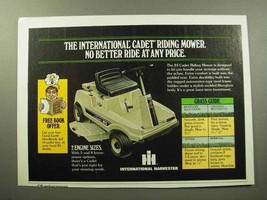 1977 International Harvester Cadet 85 Riding Mower Ad - $18.49