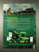 1982 John Deere 108 Lawn Tractor, 68 Riding Mower Ad - $18.49
